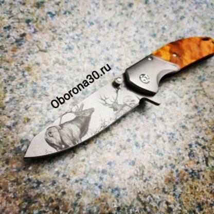 Ножи Нож складной «Олень» CM97 (рукоять дерево)